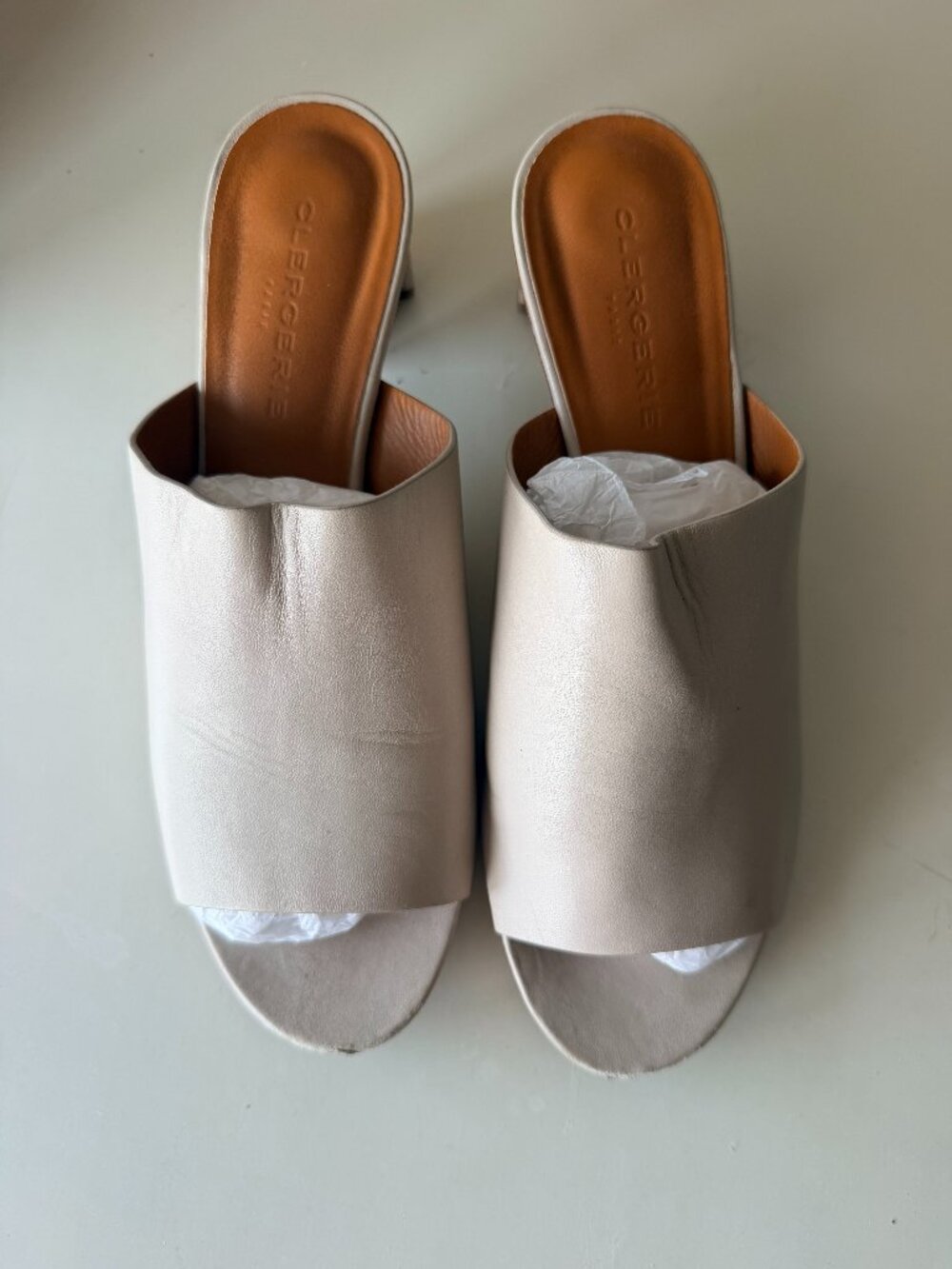 Clergerie Paris Off-White Mules – Size 38